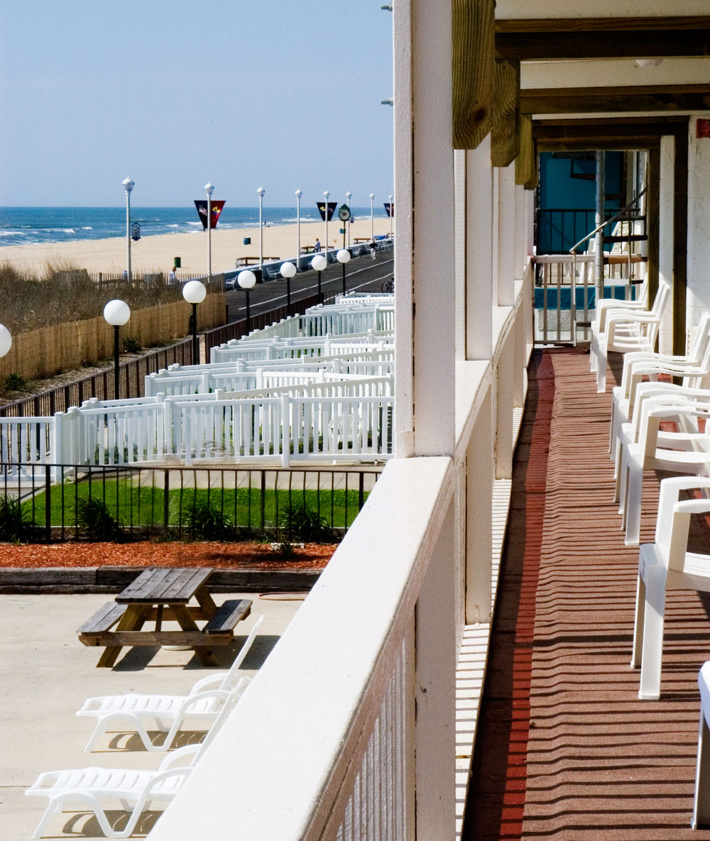 boardwalk and ocean view from front of the building